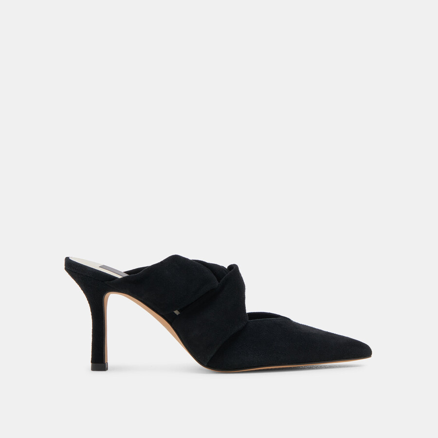 tacones kelsy de ante ónix