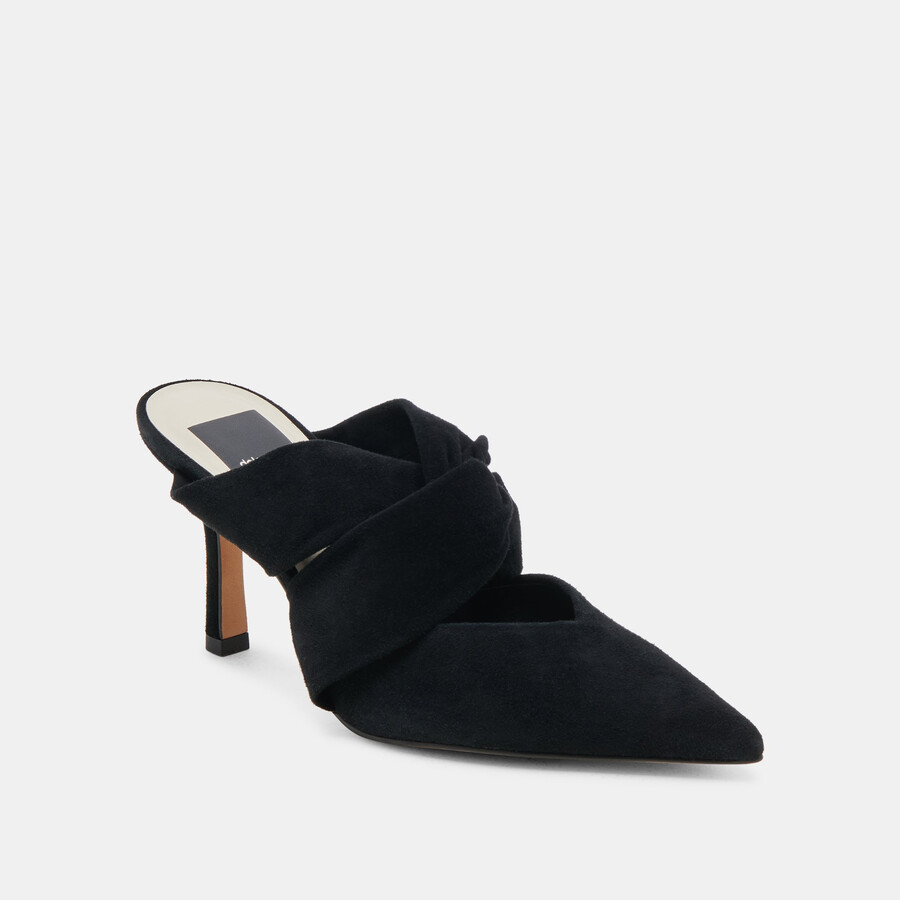 tacones kelsy de ante ónix