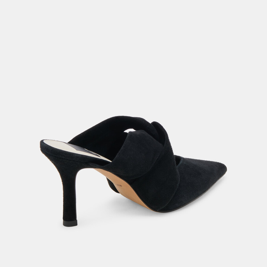 tacones kelsy de ante ónix