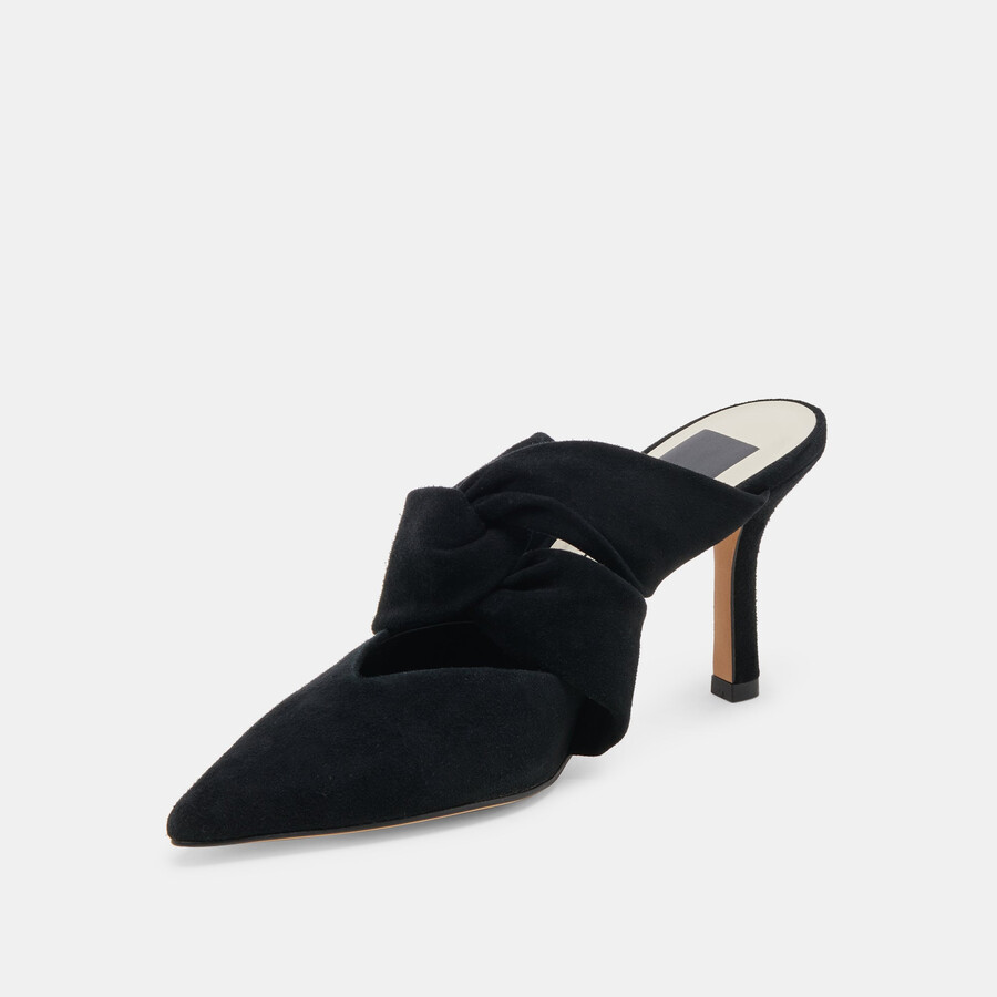 tacones kelsy de ante ónix